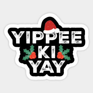 yippee-ki-yay Funny Christmas Sticker